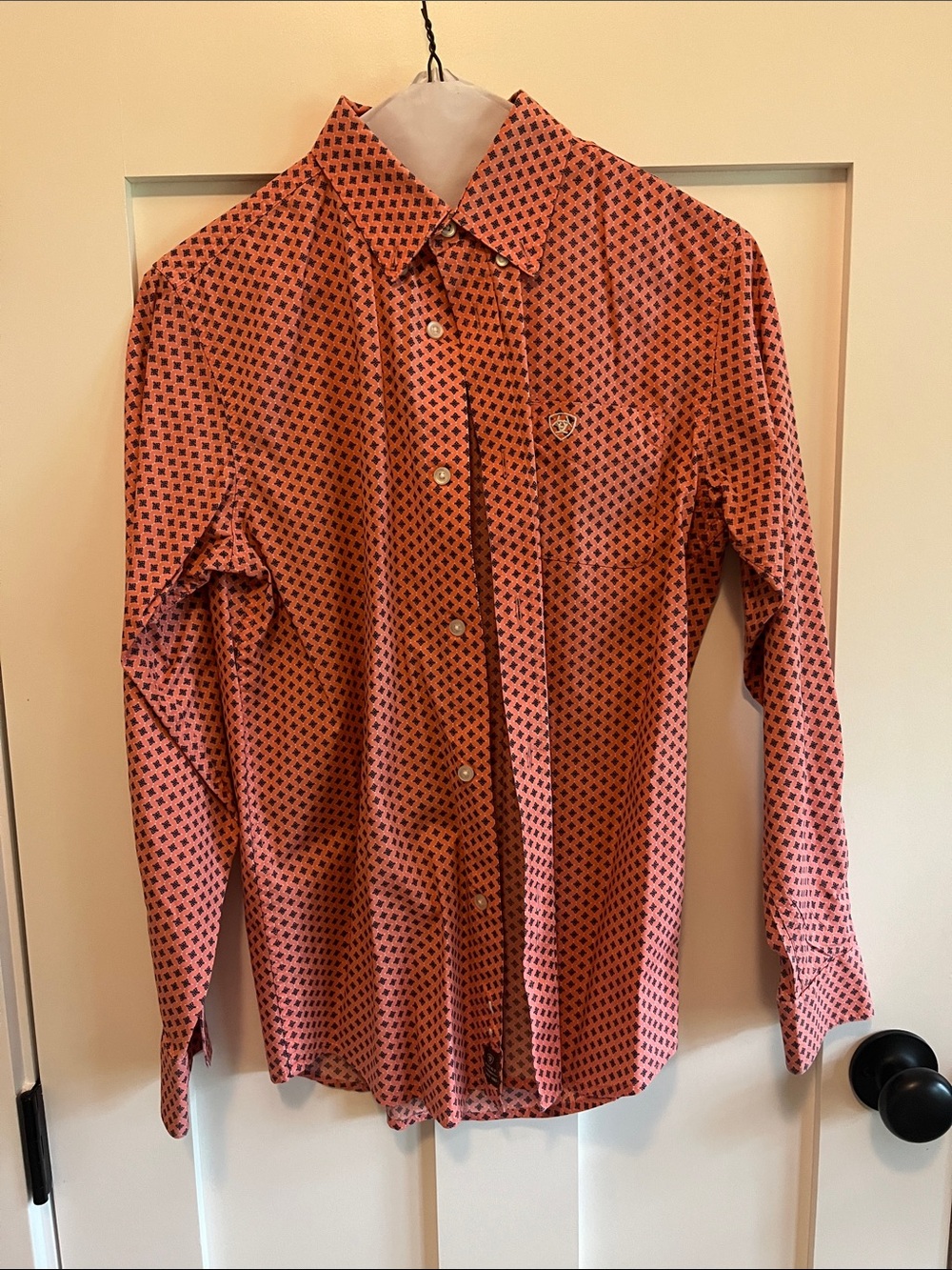 Ariat Red-Pink Geometric Button-Down Shirt